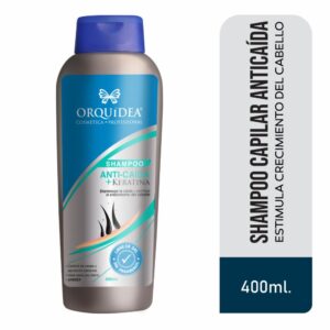 Shampoo Capilar Anticaída + Keratina Libre De Sal ORQUÍDEA 400 Ml