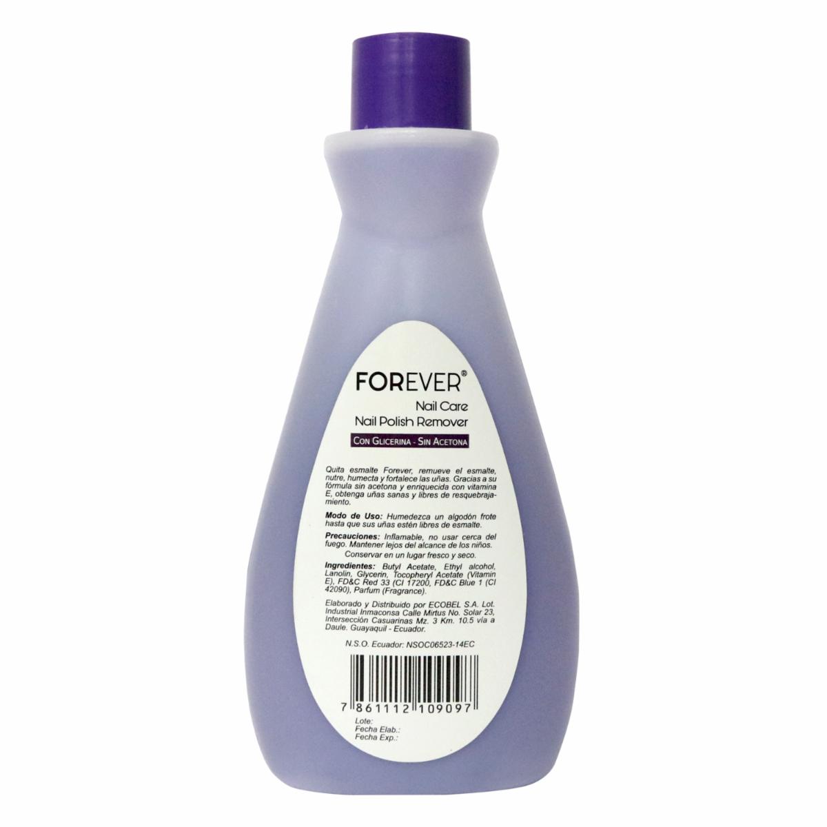 Quita Esmalte Glicerina FOREVER 280 Ml