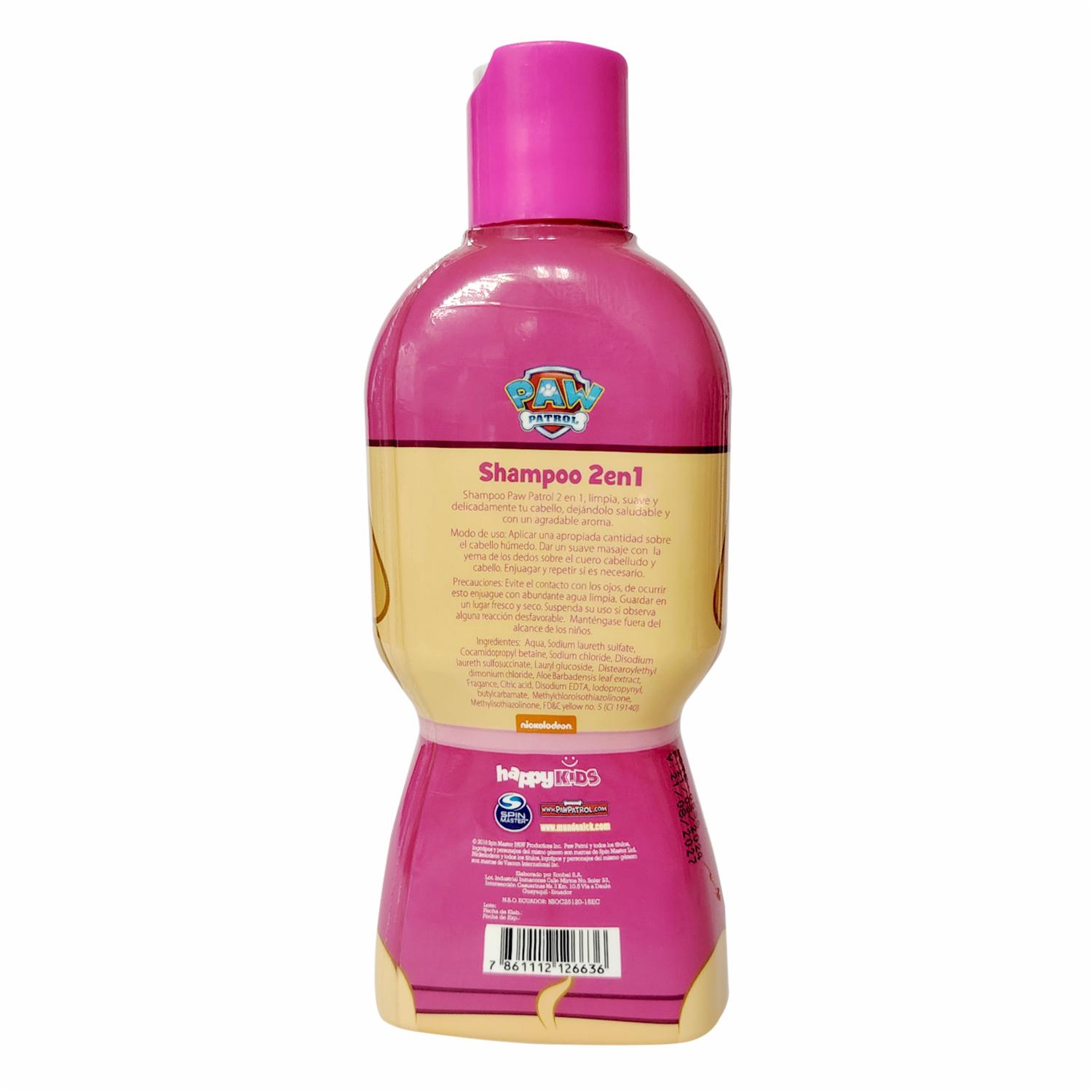 Shampoo Infantil Para Niñas 2 En 1 PAW PATROL 350 Ml