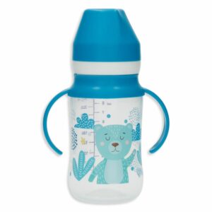 Biberón Estampado Con Agarradera Cuello Ancho BABY'S 9Oz