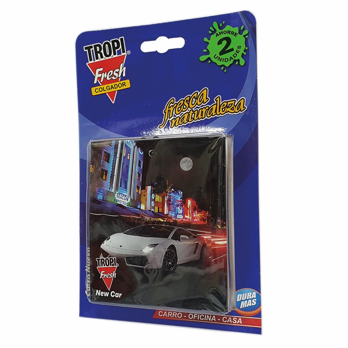 Ambiental Para Auto Con Colgador Aroma Carro Nuevo TROPI FRESH X 2 Uds