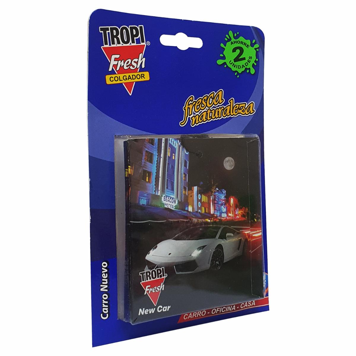 Ambiental Para Auto Con Colgador Aroma Carro Nuevo TROPI FRESH X 2 Uds