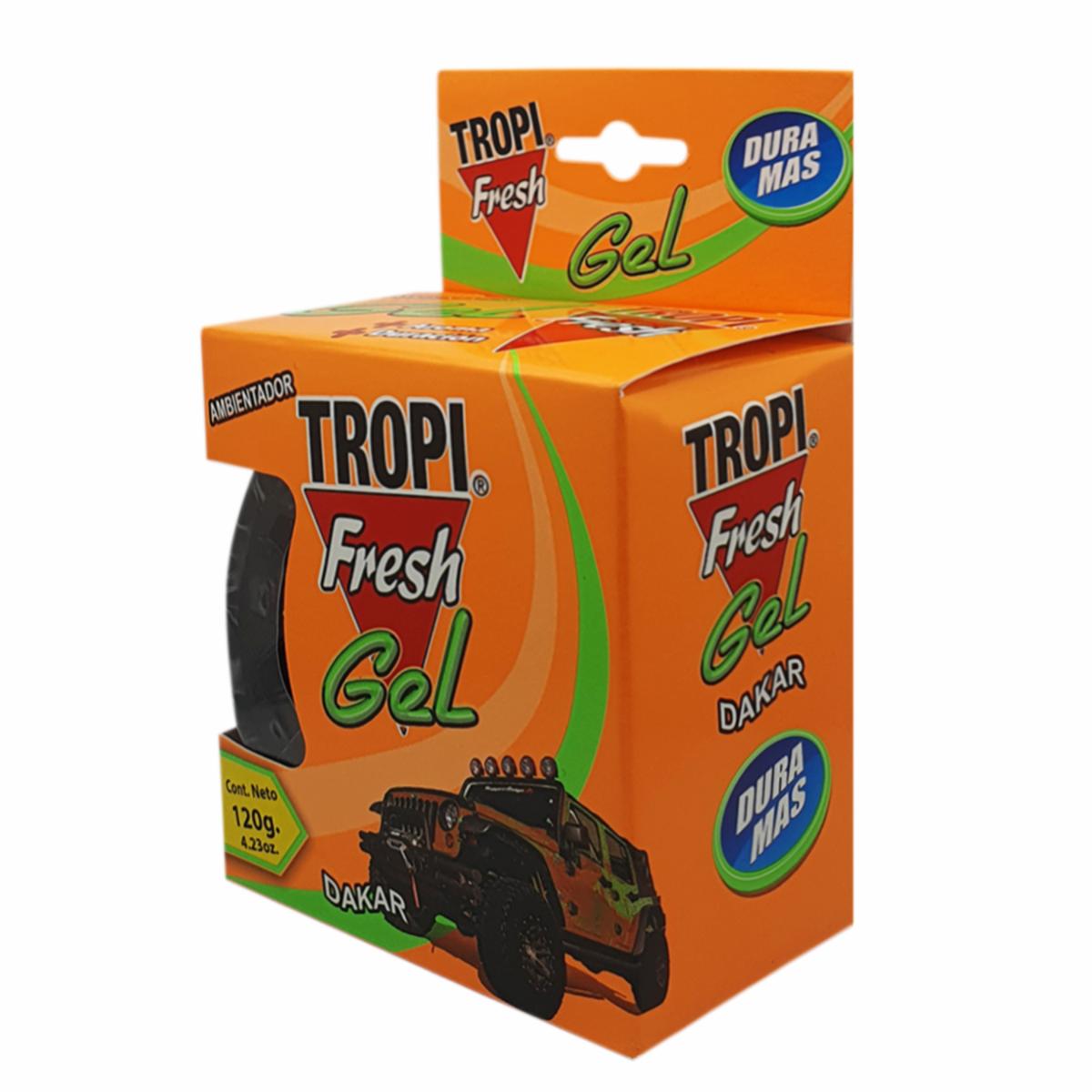 Ambiental Para Auto En Gel Aroma Dakar TROPI FRESH 120 G - Imagen 3
