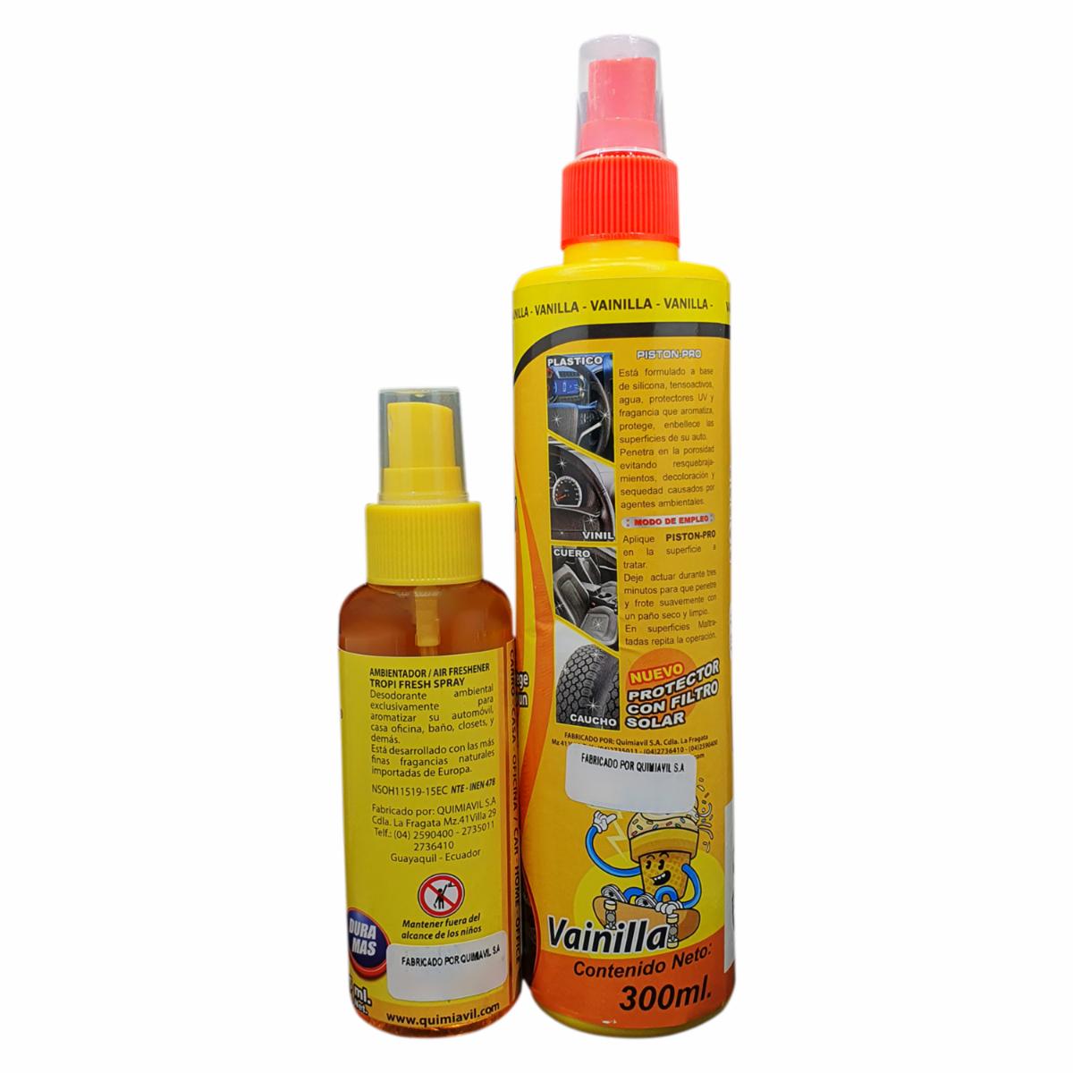 Silicona Automotriz Abrillantador Con UV 5 En 1 Aroma Vainilla PISTON PRO 300 Ml - Imagen 4