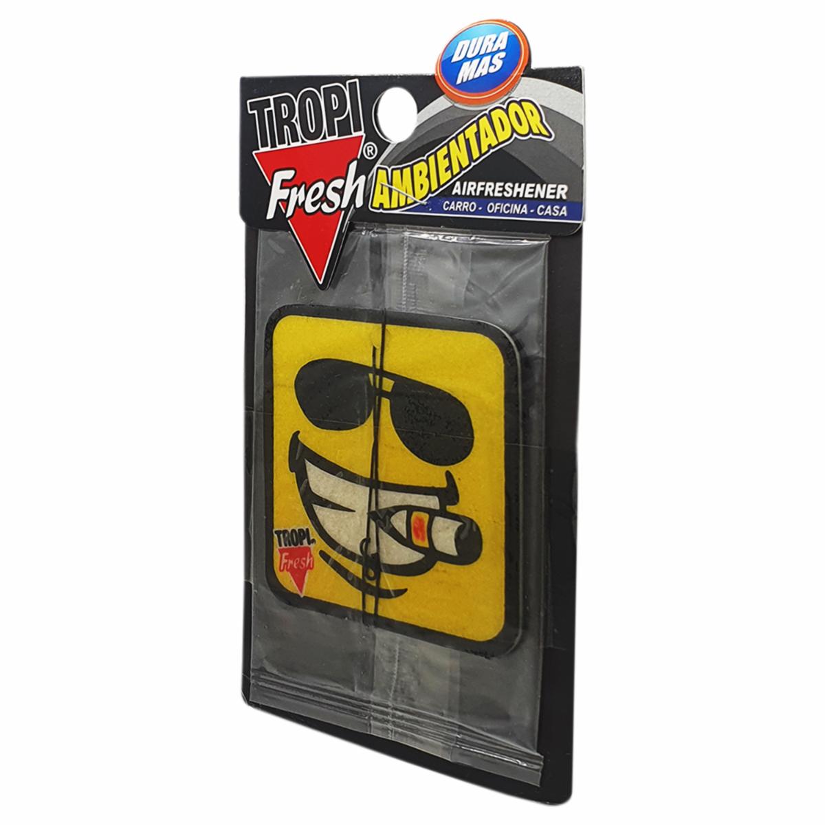 Ambiental Para Auto Con Colgador Diseño Happy Square TROPI FRESH 10 G - Imagen 3