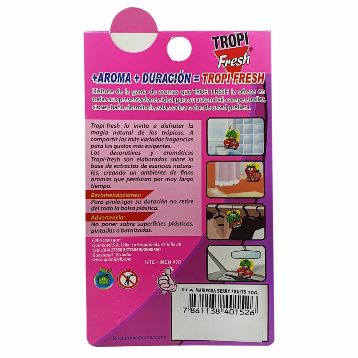 Ambiental Para Auto Con Colgador Diseño Mariposa TROPI FRESH 10 G