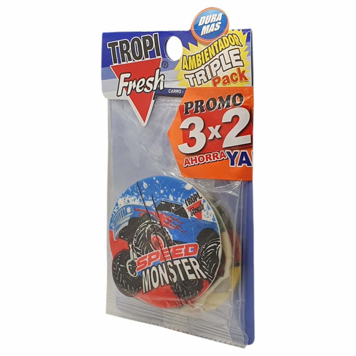 Ambiental Para Auto Con Colgador Diseño Carro TROPI FRESH 3 X 10 G