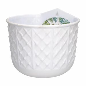 Macetero Decorativo De Pared Blanco PLAPASA 14 x 17 x 17 Cm