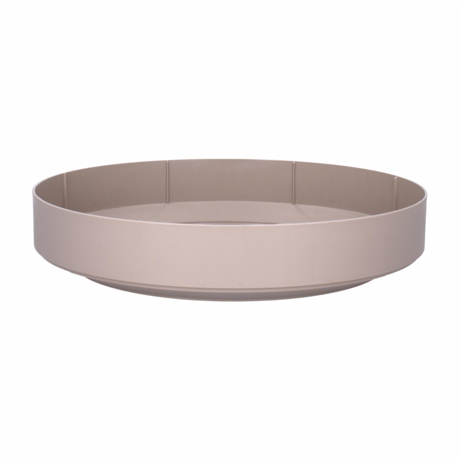 Macetero Maxi Marbelo Taupe Con Base PLAPASA Grande - Imagen 3