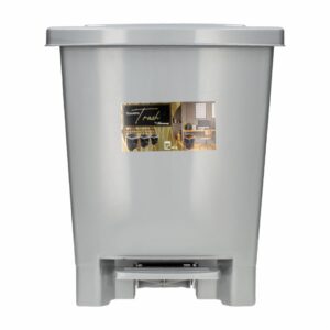 Basurero De Pedal Trash Plata PLAPASA 20 L