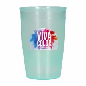 Vaso Plástico Diseño N2 Verde Perlado Viva Color 250 Ml PLAPASA 1039-2VASO-VEPE