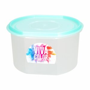 Repostero Ovalware N4 Alto Con Tapa Verde Perlado Viva Color PLAPASA 2,5 Litros