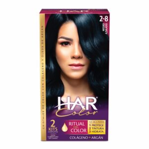 Tinte De Cabello Color Negro Azulado 2-8 HAR 100 G