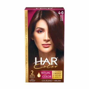 Tinte De Cabello Color Castano Mediano 4-0 HAR 100 G