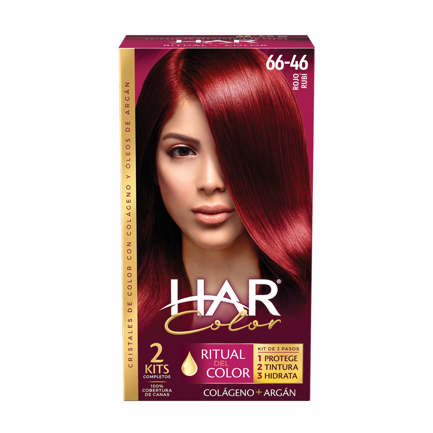Tinte De Cabello Color Rojo Salvaje 66-46 HAR 100 G - Imagen 2