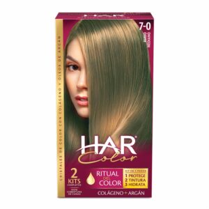 Tinte De Cabello Color Rubio Mediano 7-0 HAR 100 G