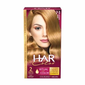 Tinte De Cabello Color Rubio Dorado Mediano 7-3 HAR 100 G