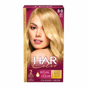 Tinte De Cabello Color Rubio Claro 8-0 HAR 100 G