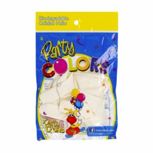 Globo N9 Blanco PARTY COLORS X 10 Unidades