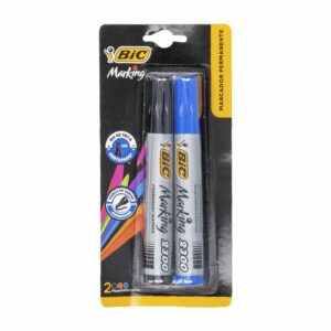Marcador Permanente Chisel Negro Rojo BIC 1x2Uds