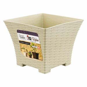 Macetero Tipo Ratán Mediano Beige CASA PICA Unidad