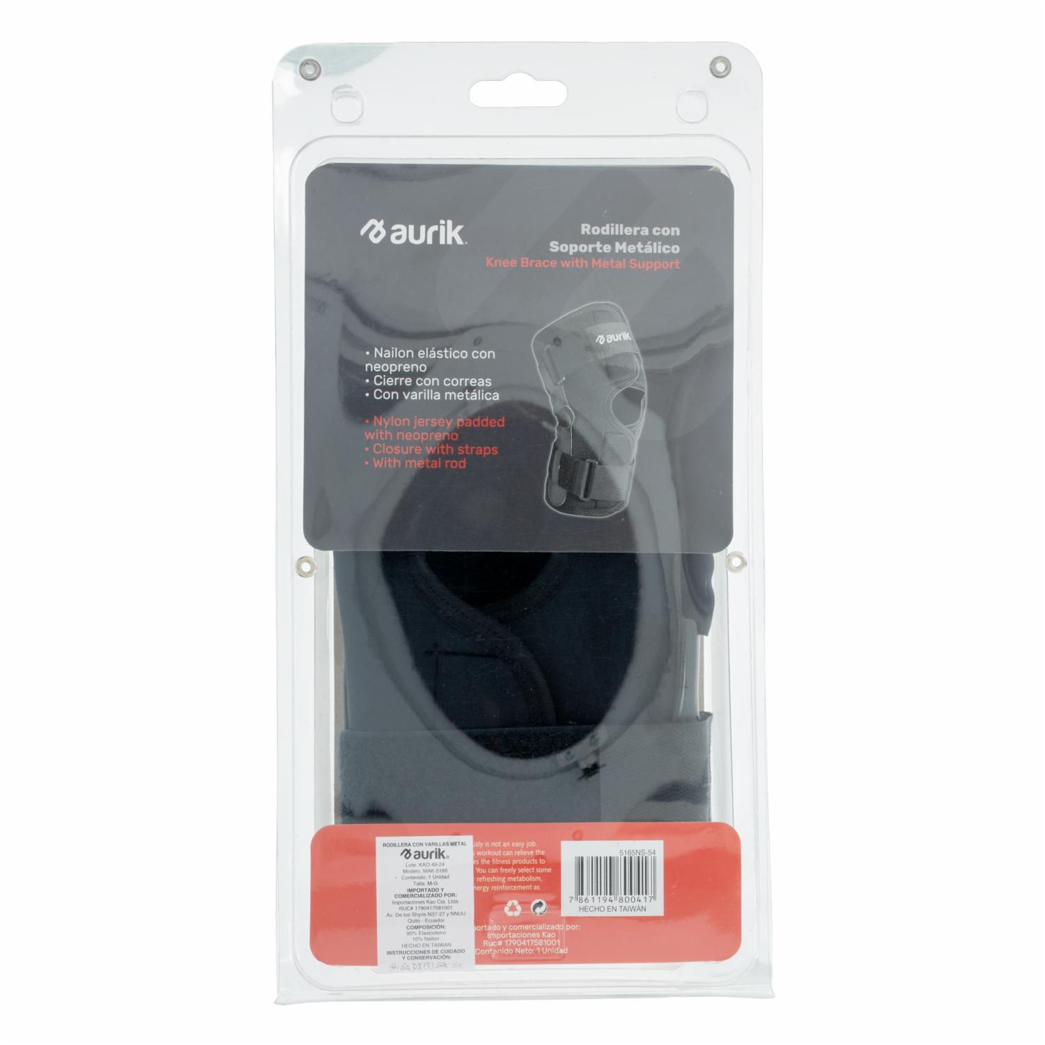 Rodillera Con Varillas Metal AURIK GRANDE