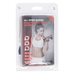 Guantes De Neopreno Pesas Rojo Negro AURIK GRANDE