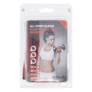 Guantes Neopreno Pesas Rojo Negro AURIK Extra Grande