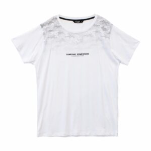 Camiseta De Caballero Manga Corta Confort Gris Blanca BLUE