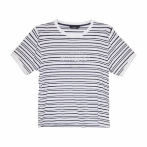 Camiseta Casual Manga Corta Diseño Forever Navy Blanca BLUE