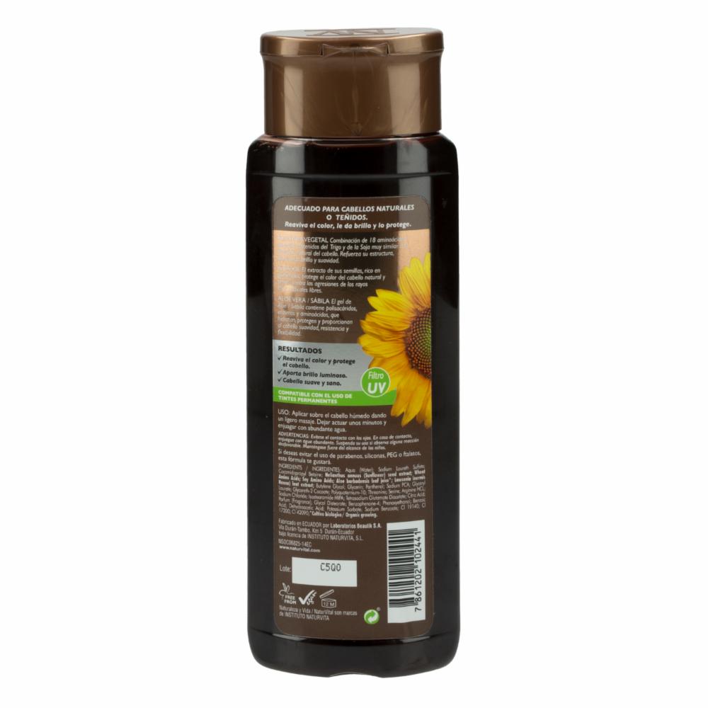 Shampoo Castaños Protección De Color NATUR VITAL 300 Ml - Imagen 2