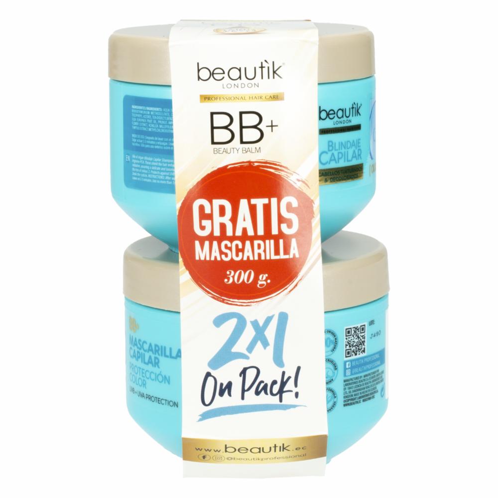 Mascarilla Capilar Con Olio Di Argán BEAUTÌK LONDON 2 X 300 Ml - Imagen 2