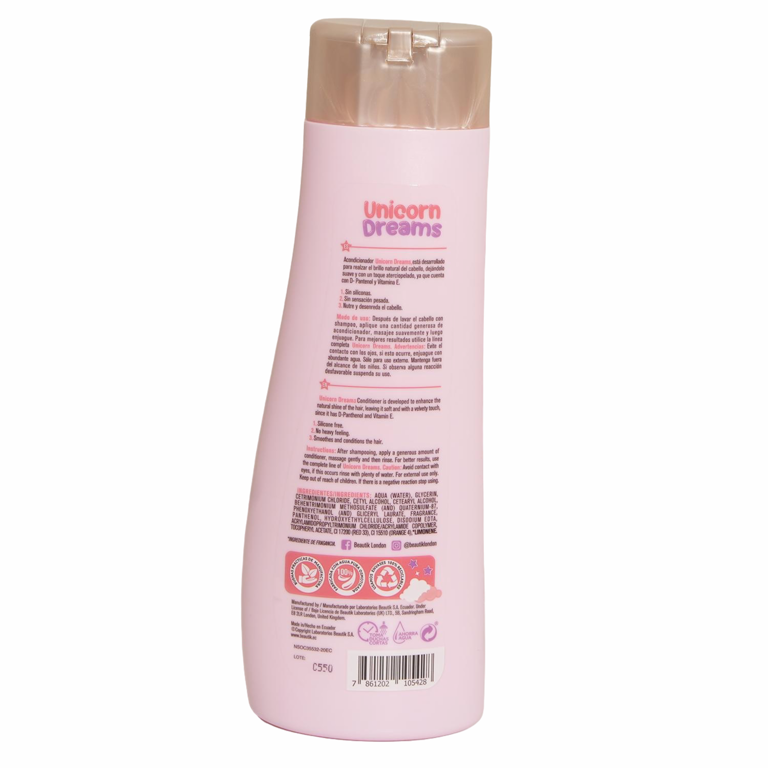 Acondicionador Unicorn Dreams BEAUTÌK LONDON 400 Ml - Imagen 4