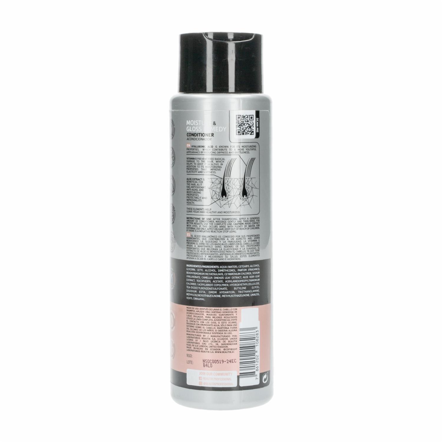 Acondicionador De Cabello Moisture Y Gloss BEAUTÌK LONDON 400 Ml - Imagen 2