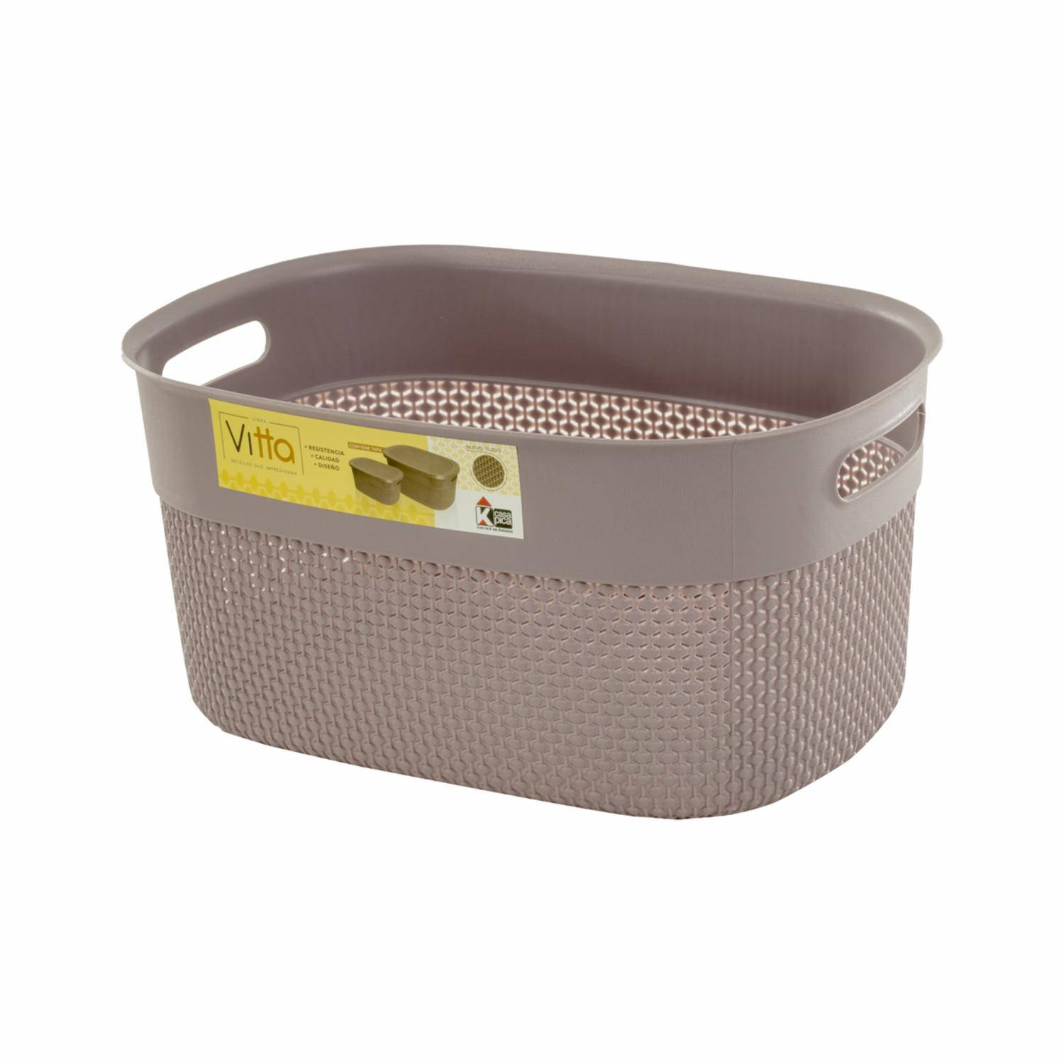 Canastilla Vitta Con Tapa Lila CASA PICA 22 L