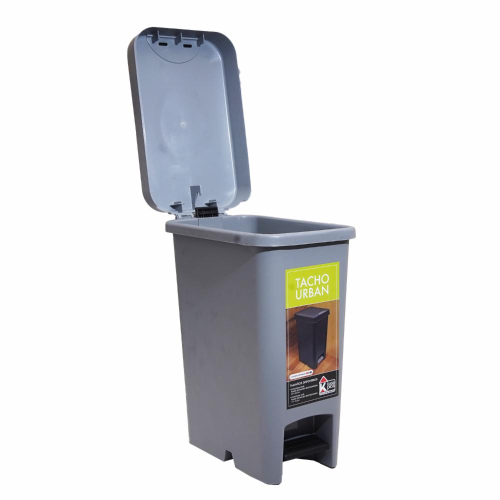 Tacho Pedal Urban Gris CASA PICA 10 L - Imagen 2