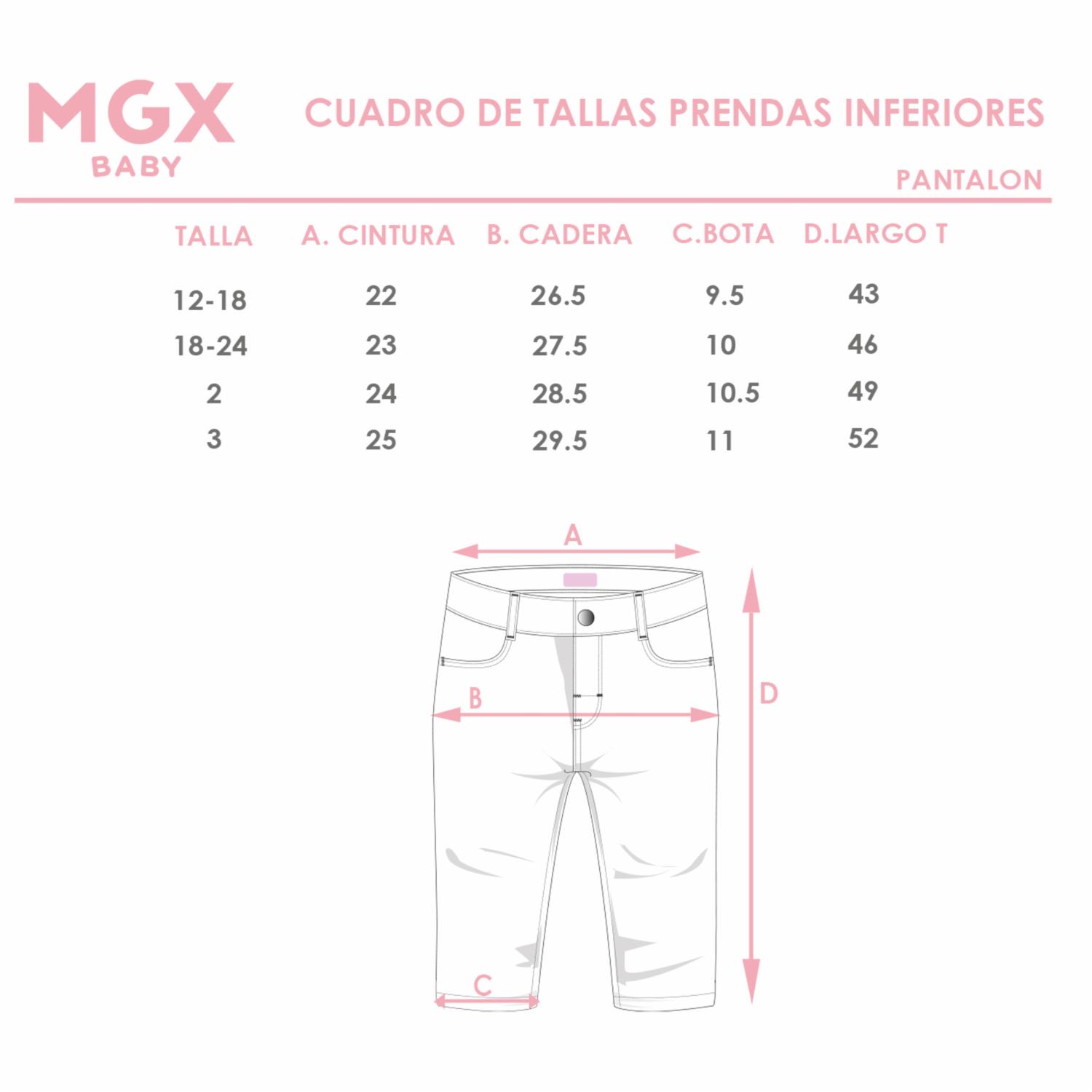 Leggin Bebé Niña Denim Azul Medio MGX BABY - Imagen 3