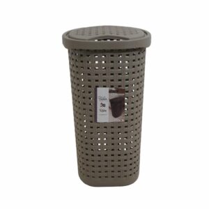 Cesto Ratán Oval Beige CASA PICA 35 X 36,5 X 60 Cm