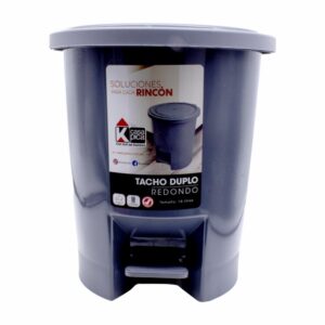 Tacho Para Basura Redondo Modelo Duplo Color Gris Oscuro CASA PICA 10 L