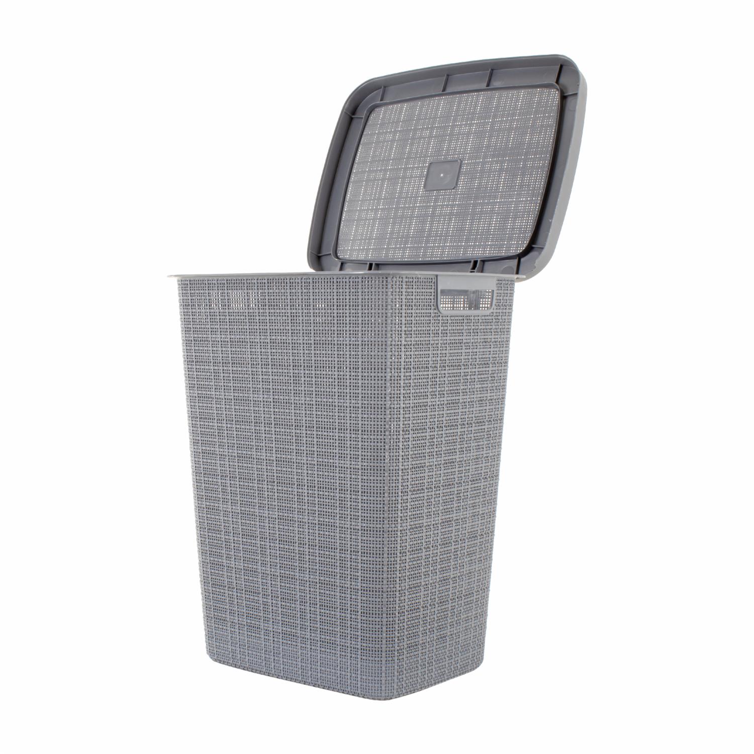 Cesta Para Ropa Con Tapa Color Gris Oscuro CASA PICA Unidad