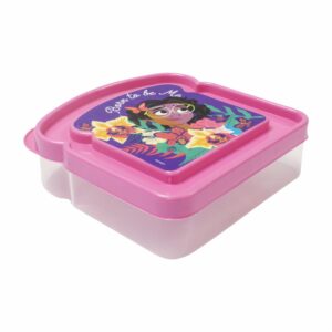 Recipiente Sanduchero Diseño Disney Encanto Color Rosado CASA PICA 13X12X4 Cm