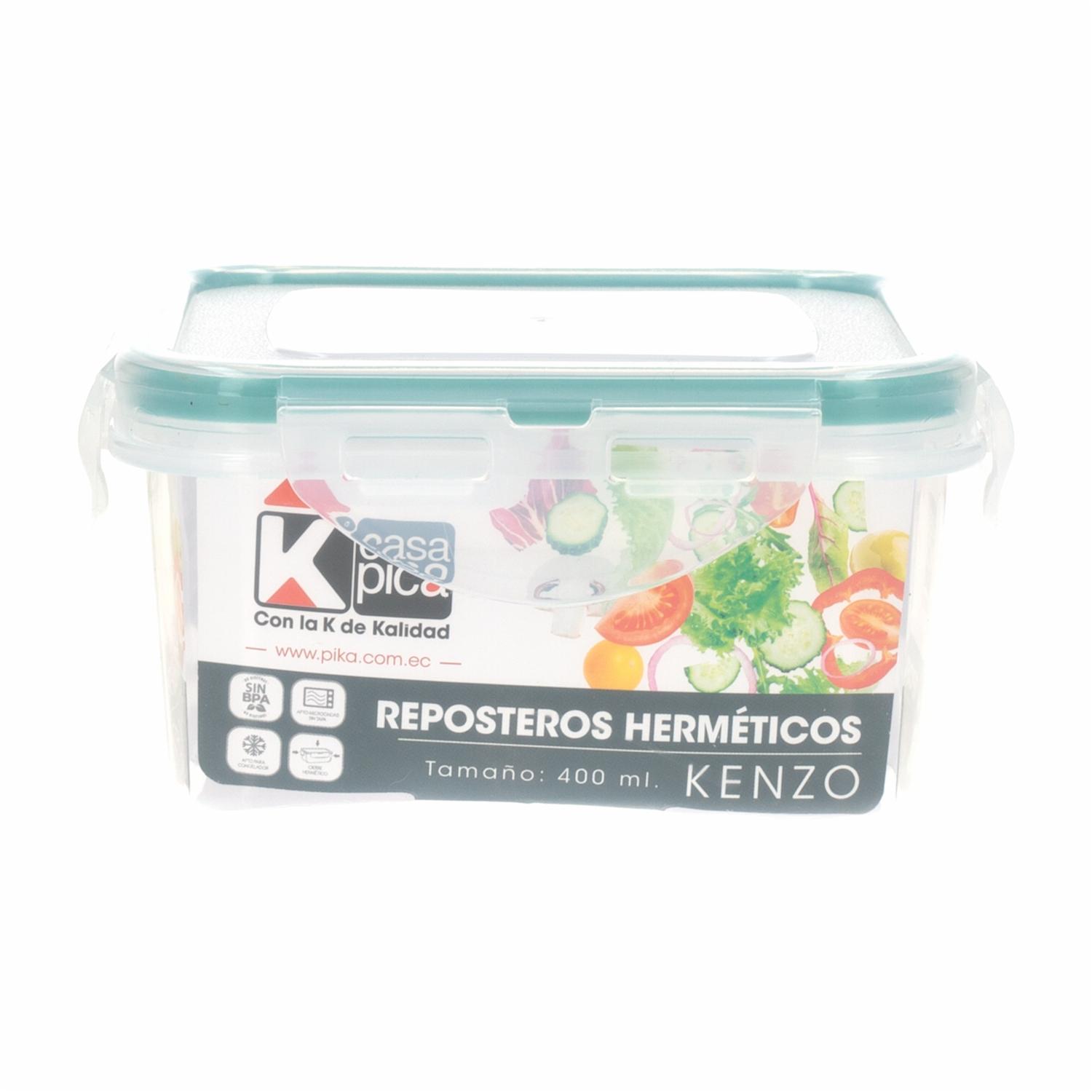 Repostero Cuadrado Línea Kenzo Color Menta CASA PICA 0,4 Litros