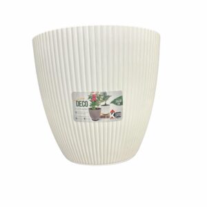 Macetero Deco Glam Blanco CASA PICA 1O Lts Mediano