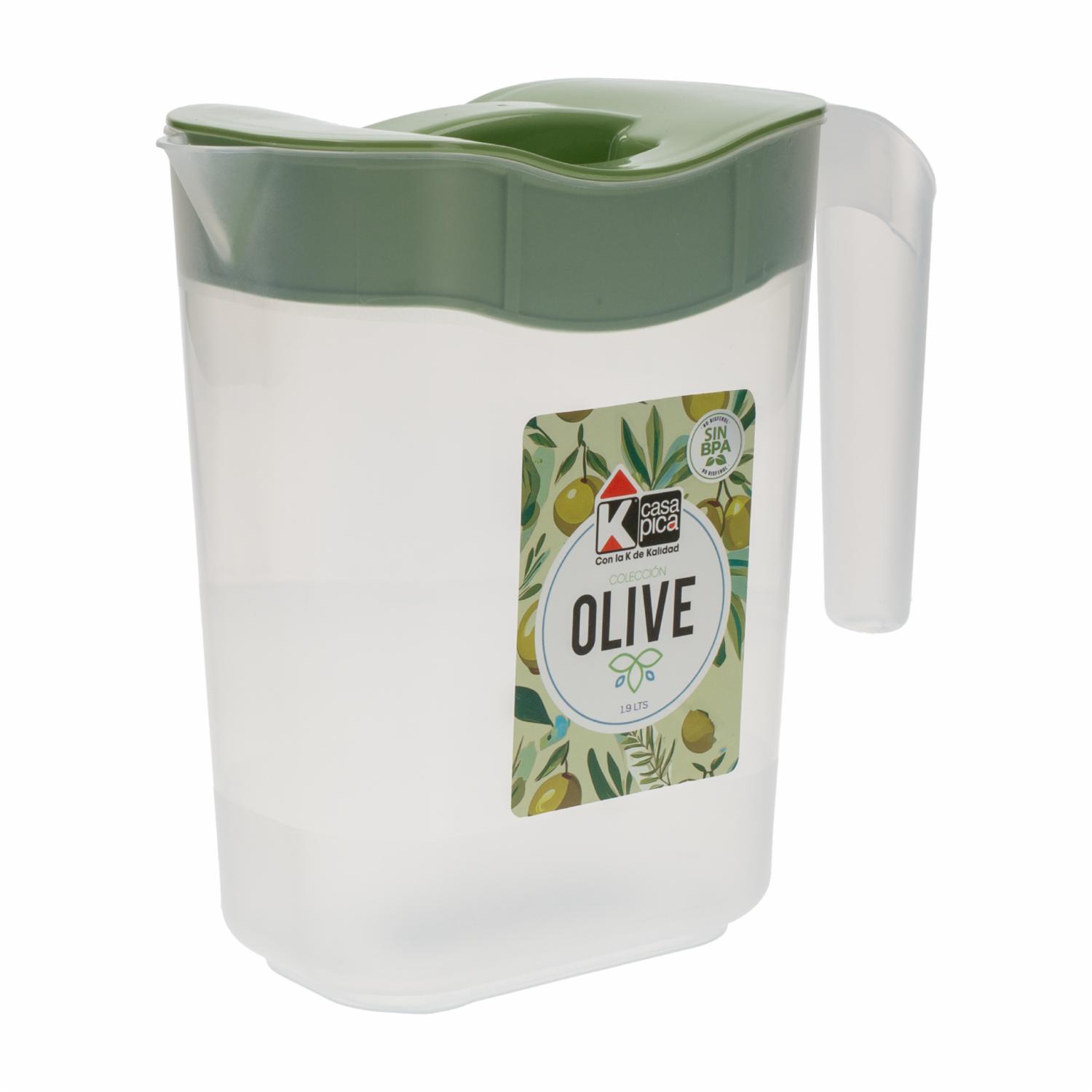 Jarra Plástica Rectangular Línea Olive Color Verde CASA PICA Unidad - Imagen 2