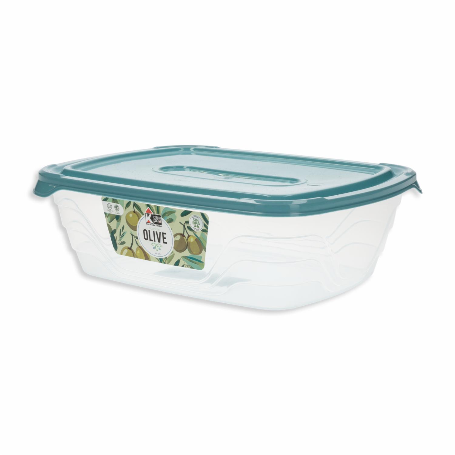 Repostero Rectangular Línea Olive Color Celeste CASA PICA 2,2 Litros - Imagen 2