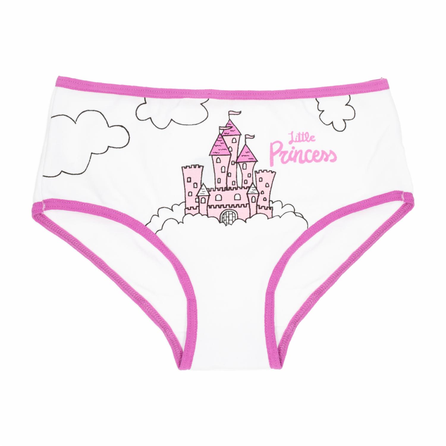 Panties Para Niñas Pack X 3 Uds Blanco Y Morado PEQUEÑITAS - Imagen 3