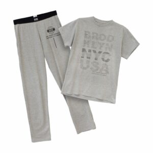 Pijama Caballero Manga Corta Con Pantalón Color Gris GYM