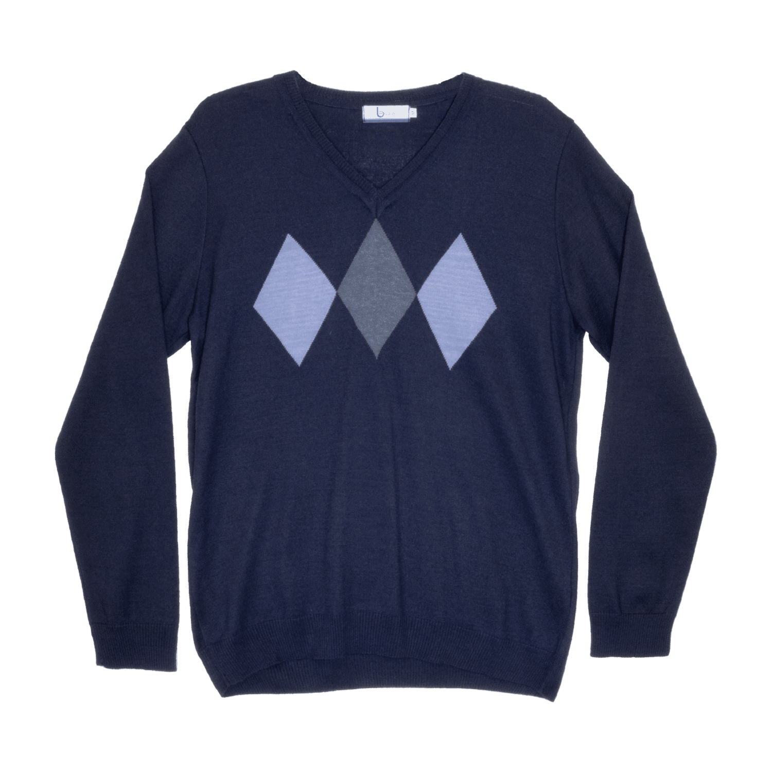 Sweater Cuello En V Azul BLUE