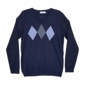 Sweater Cuello En V Azul BLUE