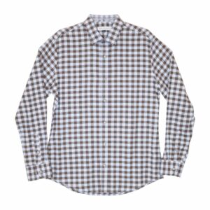 Camisa Manga Larga Cuadros Café BLUE